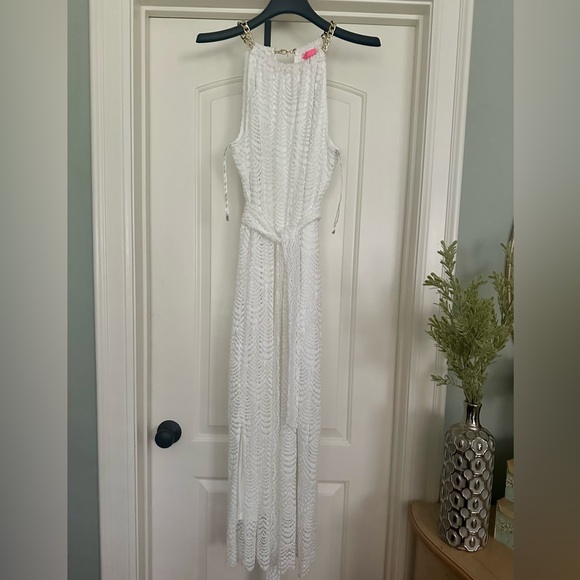 Lilly Pulitzer Dresses & Skirts - Lilly Pulitzer White Halter Maxi Gown Never worn